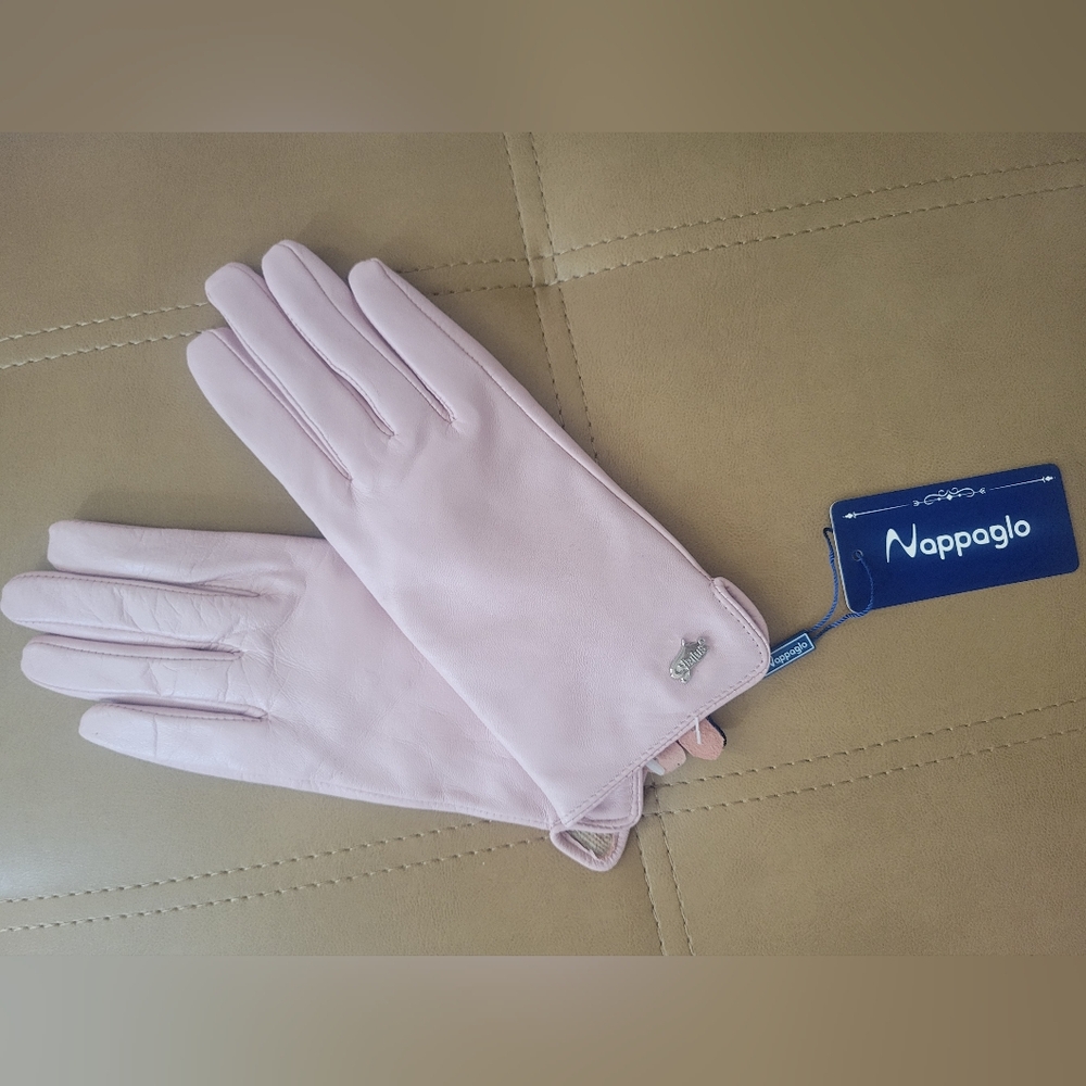 Nappaglo pink leather gloves